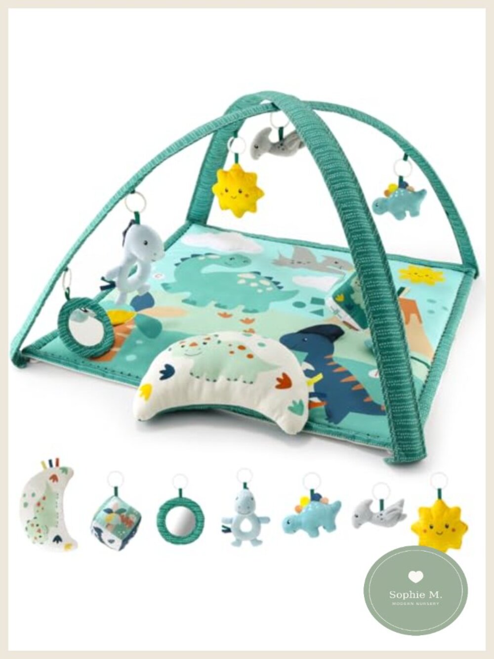 Unisex Baby Play Gym 7-in-1 Play Mat Tummy Time Sensory Toy